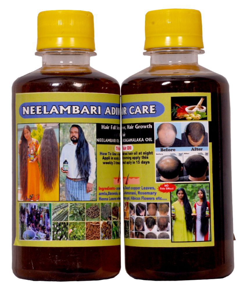 Donnara Organics Adivasi Neelambari Hair oil Herbal Hair Oil for Long & Strong Hair Oil Combo Pack of 2 Bottles of 250 ml(500 ML)