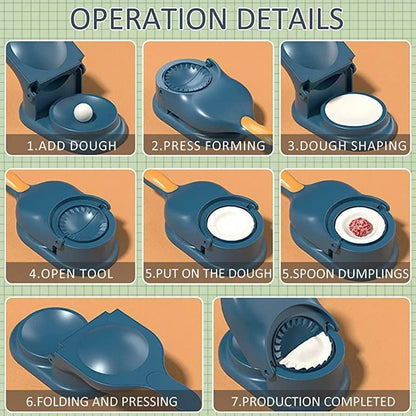 2 in 1 Dumpling Press Mould for Gujiya Ghughra Momos Making Machine (Pack of 1)
